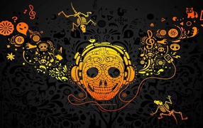 Изображение музыкального черепа