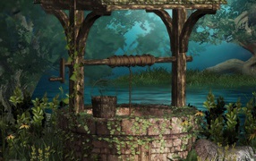 Каменный колодец у реки