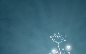 Дерево с сердечками