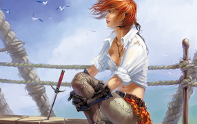 Девушка на корабле