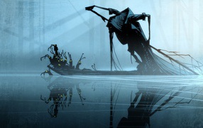 Смерть с помощниками на лодке