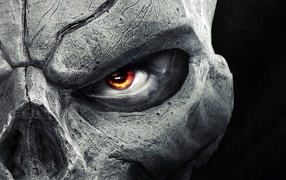 Глаз солдата в маске черепа