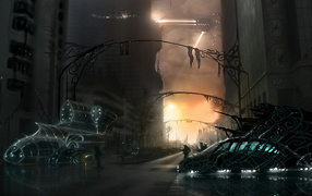 Фантастический ночной город