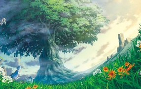 Фэнтези арт с деревом