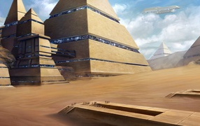 Фэнтези город в пустыне