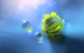 Рыбка в форме арбуза