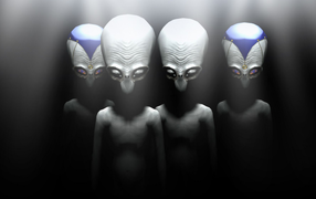 Серые пришельцы в лучах света