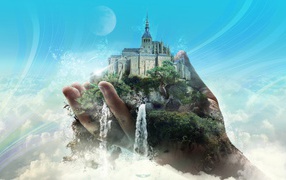 Холм с замком в руке