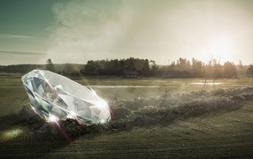 Огромный бриллиант упал на поле