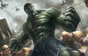 Халк в приступе ярости