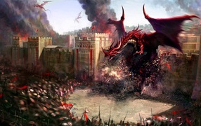 Red Dragon destroys the ramparts