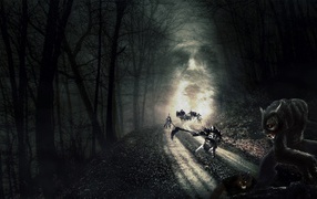 Дорога смерти в темном лесу