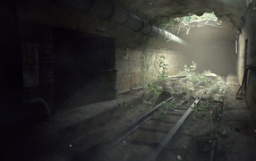 Разрушенный тоннель метро