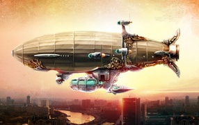 Дирижабль, стиль стимпанк