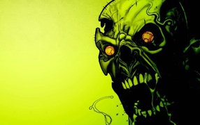 Голова зеленого зомби