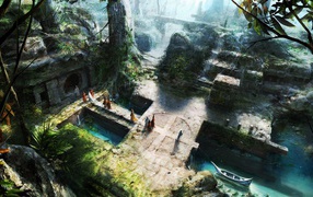 Жрецы в древнем храме