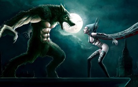 Оборотень против вампирши