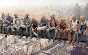 Рабочие на стройке будущего