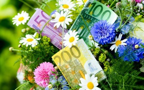 Деньги в букете