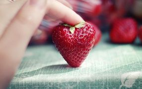 Strawberries in the shape of heart