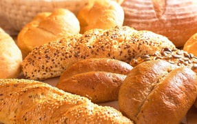 Appetizing buns with sesame seeds