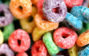 Разноцветные конфеты кольца