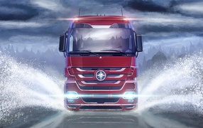 Грузовой автомобиль в игре симуляторе