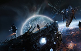 Сражение в космической стратегии EVE Online