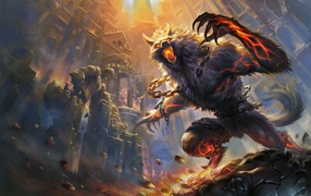 Зверь Фенрир в игре Smite