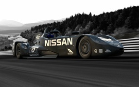Черный Nissan Deltawing в игре Gran Turismo 6