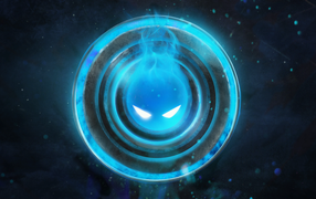 Голубое лицо на экране загрузки игры Dota 2