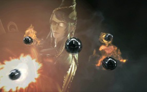 Пули летят в игре Bayonetta 2