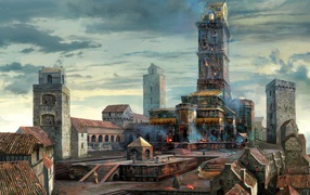 Городская площадь в игре The Witcher 3 Wild Hunt