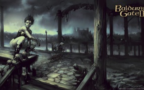 Девушка демон в игре Baldur's Gate 2