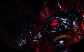 Огненный солдат из игры League of Legends