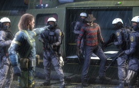 Фредди Крюгер под охраной в игре Metal Gear Solid