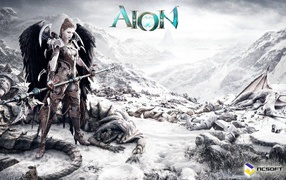 Девушка воин из игры Aion Online