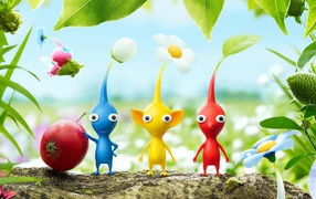 Герои видео игры Pikmin