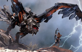 Железный монстр в игре Horizon Zero Dawn