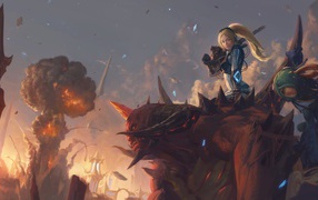 Нова верхом на демоне, игра Diablo