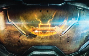 Отражение в шлеме Мастера Чиф, игра Halo 5