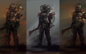 Роботы из игры Fallout 4, концепт арт