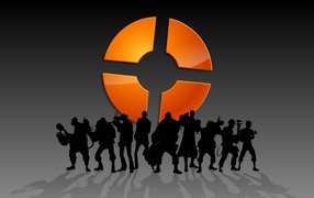 Силуэты персонажей игры Team Fortress 2