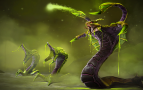 Змеи стреляют кислотой в игре Dota 2