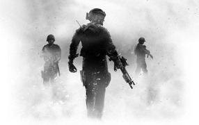 Солдаты в тумане в игре Call of Duty