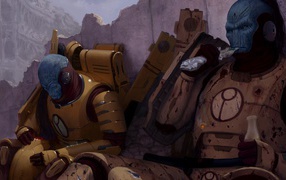 Солдаты империи на отдыхе в игре Warhammer 40000