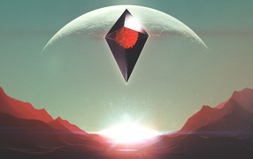 Космический пейзаж в игре No Man's Sky