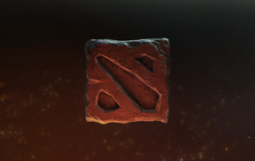 Каменный символ на экране игры Dota 2