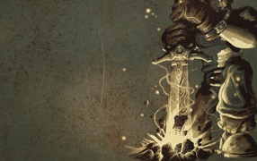 Персонаж игры Fable с мечом