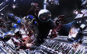 Погибшие солдаты в космосе, игра Warhammer 40000